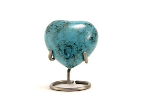 Glenwood Blue Marble - Heart Keepsake